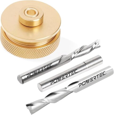 مجموعة POWERTEC 72029 من النحاس الصلب مع قطعتين من قطع التوجيه 1/4 بوصة عمق، 1/4 عرقوب، الطول الإجمالي 2-1/2 مع طول قطع 1 بوصة و3/4 بوصة in Kuwait