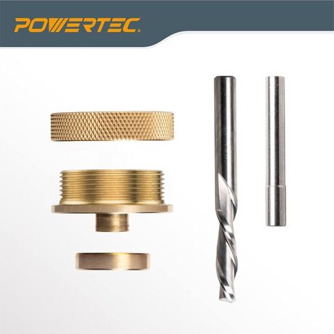 مجموعة POWERTEC 72029 من النحاس الصلب مع قطعتين من قطع التوجيه 1/4 بوصة عمق، 1/4 عرقوب، الطول الإجمالي 2-1/2 مع طول قطع 1 بوصة و3/4 بوصة in Kuwait