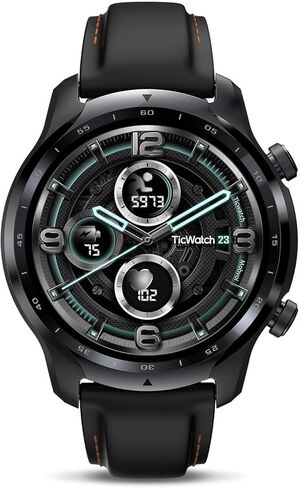 Ticwatch Pro 3 GPS Smart Watch Men's Wear OS Qualcomm Snapdragon 4100 Platform Health Fitness Monitor 3-45 Days Battery Life NFC Heart Rate Sleep Tracking IP68 Waterproof in Kuwait