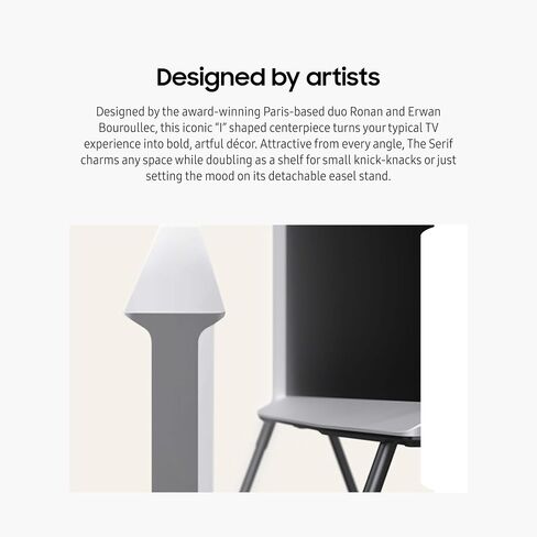 SAMSUNG 43-Inch Class QLED 4K The Serif LS01D Series Quantum HDR Smart TV with 360 L-Shape Design, Anti-Reflection Matte Display, Detachable Easel Stand, Alexa Built-in (QN43LS01D, 2024 Model) in Saudi Arabia