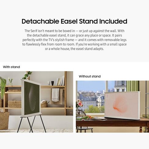 SAMSUNG 43-Inch Class QLED 4K The Serif LS01D Series Quantum HDR Smart TV with 360 L-Shape Design, Anti-Reflection Matte Display, Detachable Easel Stand, Alexa Built-in (QN43LS01D, 2024 Model) in Saudi Arabia