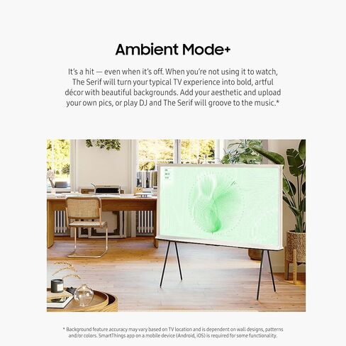 SAMSUNG 43-Inch Class QLED 4K The Serif LS01D Series Quantum HDR Smart TV with 360 L-Shape Design, Anti-Reflection Matte Display, Detachable Easel Stand, Alexa Built-in (QN43LS01D, 2024 Model) in Saudi Arabia