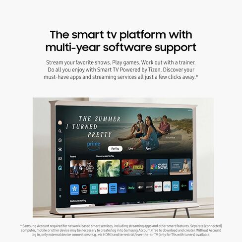 SAMSUNG 43-Inch Class QLED 4K The Serif LS01D Series Quantum HDR Smart TV with 360 L-Shape Design, Anti-Reflection Matte Display, Detachable Easel Stand, Alexa Built-in (QN43LS01D, 2024 Model) in Saudi Arabia