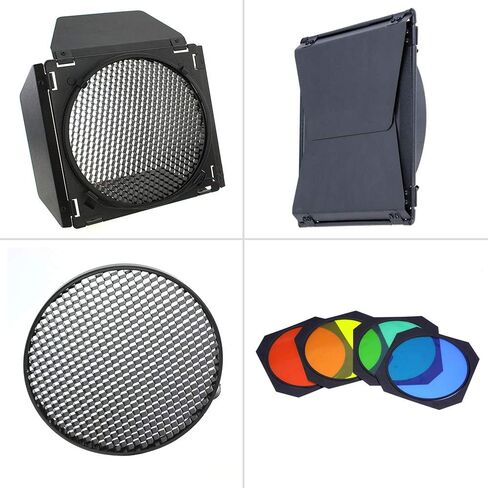 Godox SK300II 300Ws GN58 5600K Studio Strobe Light Bowens Mount Monolight Flash with BD-04 Barn Door Color Filters Reflector Set in Saudi Arabia