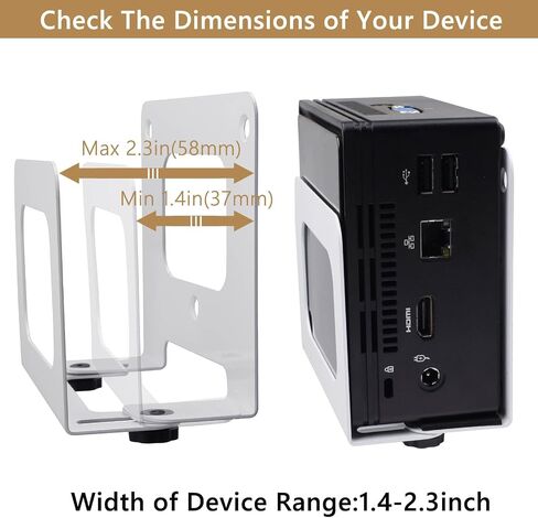 Adjustable Cable Box Mount Modem Wall Mounting Bracket Wall Mount Holder for Streaming Media Devices,Cable Boxes, Modems,DVD Players, Beelink Mini PC, Apple TV, Mac Mini,Roku and More(Wide) in Saudi Arabia