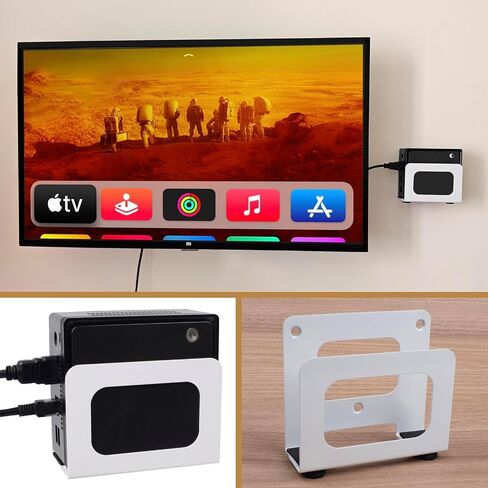 Adjustable Cable Box Mount Modem Wall Mounting Bracket Wall Mount Holder for Streaming Media Devices,Cable Boxes, Modems,DVD Players, Beelink Mini PC, Apple TV, Mac Mini,Roku and More(Wide) in Saudi Arabia