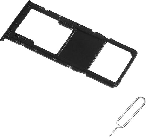Single SIM Card Tray & Micro SD Card Holder Slot Replacement for Samsung Galaxy A21 A215U 6.5" with Waterproof Gasket+Eject Pin (Black) in Saudi Arabia