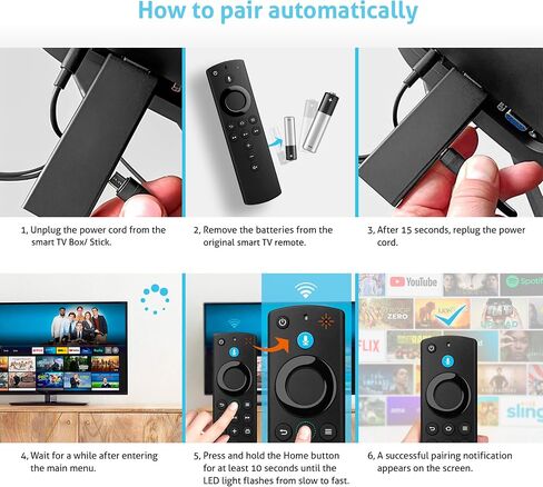Replacement Voice Remote L5B83G Fit for Fire AMZ Smart TVs Stick Lite, Smart TVs Stick (Gen 2 and Later), Smart TVs Stick 4K, Smart TVs Cube(1st Gen and Later), Smart TVs(3rd Gen) in Saudi Arabia