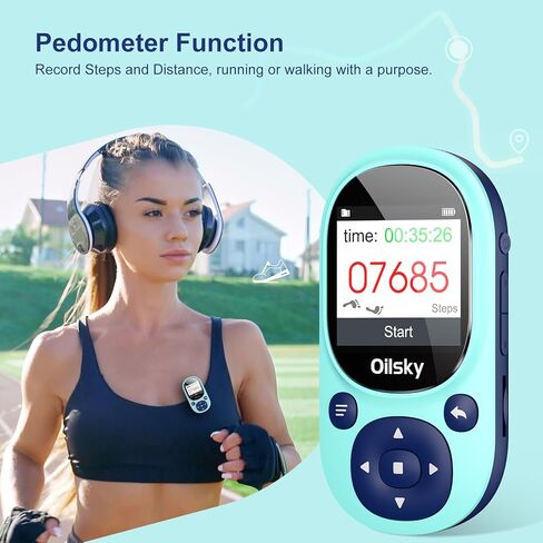 مشغل MP3 سعة 64 جيجابايت مع بلوتوث 5.0، مشغل موسيقى هاي فاي محمول مع مشبك، مشغل MP3 رياضي خفيف الوزن للغاية مع سماعة رأس سلكية، راديو FM، بطاقة Micro SD قابلة للتوسيع حتى 128 جيجابايت... in Kuwait