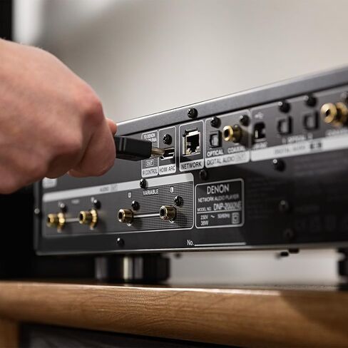 مشغل الصوت الرقمي Denon DNP-2000NE، صوت لاسلكي متعدد الغرف، معالجة Ultra AL32، HEOS مدمج، تكوين DAC رباعي، يدعم AirPlay 2، Alexa، والتحكم الصوتي Siri، أسود in Kuwait
