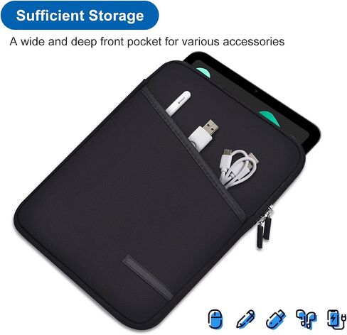 6-7 inch Ereader Carrying Case, Shockproof Padded Protective Sleeve for 6.8-in Kindle Paperwhite(11th Gen), 6" All-New Kindle 2022, Fire 7 Tablet 7", Kobo Clara 2E eReader 6 inch Bag -Black in Saudi Arabia