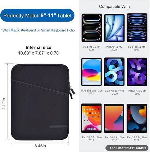 6-7 inch Ereader Carrying Case, Shockproof Padded Protective Sleeve for 6.8-in Kindle Paperwhite(11th Gen), 6" All-New Kindle 2022, Fire 7 Tablet 7", Kobo Clara 2E eReader 6 inch Bag -Black in Saudi Arabia