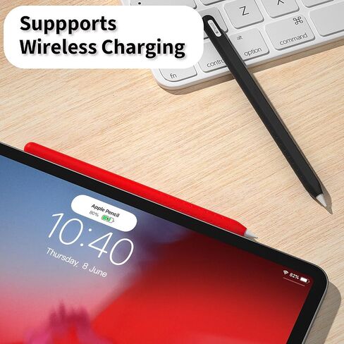 Silicone Cover for Apple Pencil 2nd generation & Apple Pencil Pro 2024 Case Sleeve Soft Thin Apple Pencil Grip Accessories (Red) in Saudi Arabia