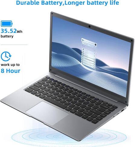 jumper Laptop, 12GB LPDDR4 RAM 512GB SSD, 14 Inch Full HD IPS Screen, 4-Core Processor, Laptops Computer with UHD Graphics 600, Dual Stereo Speakers, Long Battery Life, Type-C, 5G WiFi. in Saudi Arabia