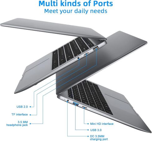 jumper Laptop, 12GB LPDDR4 RAM 512GB SSD, 14 Inch Full HD IPS Screen, 4-Core Processor, Laptops Computer with UHD Graphics 600, Dual Stereo Speakers, Long Battery Life, Type-C, 5G WiFi. in Saudi Arabia