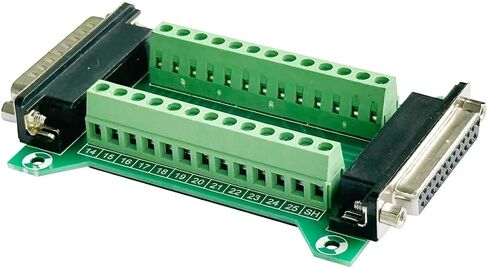 2Pcs DB25 Male to Female Terminal Breakout Board, RS232 D-SUB Serial to 25pin Port Terminal Block Gender Changer Connector in Saudi Arabia