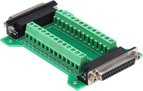 2Pcs DB25 Male to Female Terminal Breakout Board, RS232 D-SUB Serial to 25pin Port Terminal Block Gender Changer Connector in Saudi Arabia