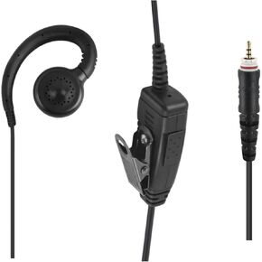 Two Way Radio Ear Set Headset Headphone Ear Piece Earpiece with Ptt Mic Compatible for Motorola clp 1010e 1080e clp1010e clp1080e Walkie Talkie(C Ring Swivel)