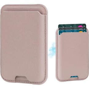 لمحفظة Magsafe، حامل بطاقات محفظة مغناطيسية لهاتف iPhone 15/14/13/12 Pro/Max/Plus/Mini، محفظة هاتف جلدية مغناطيسية قوية بتصميم لطيف لبطاقة الائتمان تناسب 3 بطاقات (برتقالي)