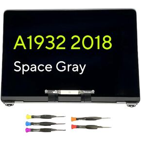 قطعة بديلة للشاشة A1932 لجهاز MacBook Air Retina A1932 2018 مجموعة شاشة LCD EMC 3184 MVH82LL MRE82LL/A MVH82 (رمادي فلكي)