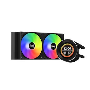 SAMA SM360 PRO مبرد سائل أسود 360 مم ARGB AIO مشعاع 2.8 بوصة LCD شاشة عرض درجة حرارة الفيديو وحدة المعالجة المركزية مع مراوح صامتة PWM