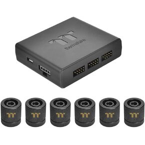Thermaltake Pacific RGB Plus TT Premium Edition 6-Pack G 1/4" PETG Tube 16mm OD 12mm ID Fitting Kit CL-W185-CU00BL-A