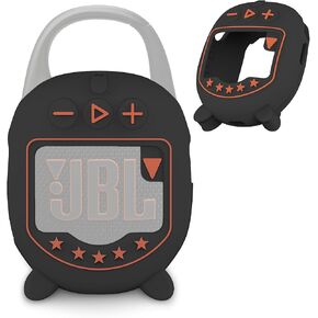Silicone Cover Case for JBL Clip 5 Ultra Portable Bluetooth Speaker, Protective Skin Accessories for JBL Clip 5 Pro Sound Bluetooth Speaker Stand Up (Only Case) (Black)