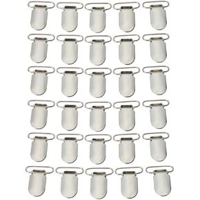 yueton 30pcs Metal Pacifier Clips Bib Clips Suspender Clips
