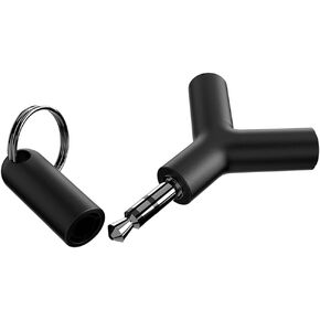 Headphone Audio Y-Splitter, 3.5mm Male to Dual 3.5mm Female Adapter for 2 Headphones/Earphones, Compatible with iPhone, iPad, MP3 (2pack-Green)