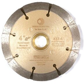 KST 4 inch Standard Twin Tuck Point Blade Sintered Diffusion Bonded Dry or Wet Cutting for Mortar and Concrete (4 inch)
