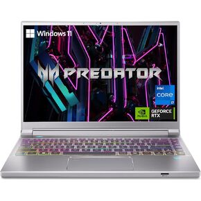 Acer Predator Triton 14 Gaming/Creator Laptop | 13th Gen Intel i7-13700H | NVIDIA GeForce RTX 4070 | 14" Mini LED 250Hz G-SYNC Display | 16GB LPDDR5 | 1TB PCIe Gen4 SSD |WiFi 6E | PT14-51-7979, Silver
