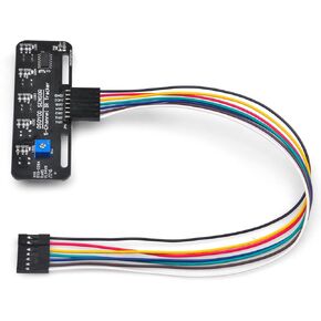 OSOYOO Infrared Line Tracking Sensor Module + 7 Pin 25cm Female to Female Jumper Wire, 5-Channel Infrared IR Line Reflection Tracker Sensor 3.3V-5V, Smart Car Black White Line Detection Tracing