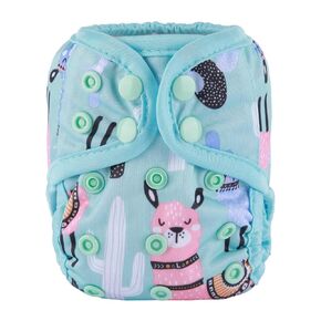 Newborn Baby Diaper Nappy Cover 8lbs-10lbs (Blue Alpaca)