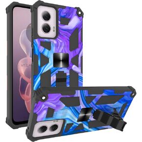 Ailiber Case for Motorola Moto G Power 5G 2024, with Screen Protector, for Magnetic Car Mount, Kickstand Holder, Heavy Duty, Durable Protective Cell Phone Cover for Motorola G Power 5G 2024-Black