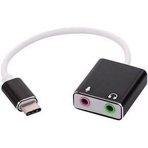 EZONEDEAL USB C External Sound Card, 7.1 CH Audio Card Adapter, Type C External Stereo Sound Card with Jack 3.5mm Headphone and Microphone Jack for Laptop McBook Pro PC