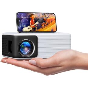 YOTON Mini Projector, Portable Projector with WiFi Bluetooth, 720P Native iPhone Video Projector for Home Theater, Compatible with iOS/ Android/PC/Tablet/Fire Stick