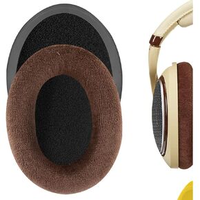 Geekria Comfort Velour Replacement Ear Pads for Sennheiser HD598, HD598SE, HD598CS, HD599 Headphones Ear Cushions, Headset Earpads, Ear Cups Cover Repair Parts (Black)