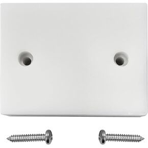 Transom Transducer Boat Mounting Board Plate 3.5" x 4.5" PVC Stainless Screws-White