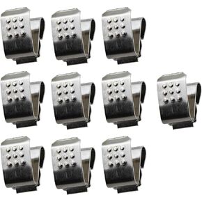 10PCS AA Battery Buckle Negative Tab Battery Holder Accessory Silver Steel Plate Spring Battery Contact Battery Shrapnel 12MM/0.47Inch Suitable for AA Battery Light Radio and Digital Camera