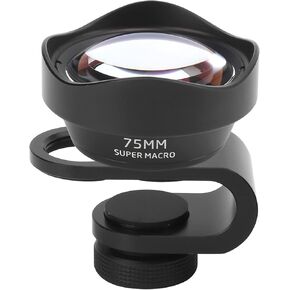 75mm Mobile Phone Macro Lens,10X Magnification M14 X P0.75 Mobile Phone Camera Macro Lens External Aspherical Macro 40-75mm Close Focus Lens, for Phone for iOS Pad
