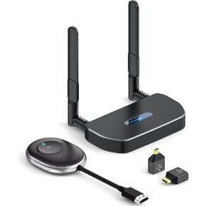 HDMI Wireless Transmitter, Wireless HDMI Transmitter, 4K/5G, 164FT/50M Smooth Screen Casting to Monitor/Projector/HDTV, Suitable for Neflix/TikTok/YouTube/Blu-ray