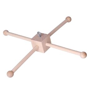 Wooden Baby Crib Mobile Nursery Mobile Crib Bed Wooden Wind Chime Hanging DIY Wooden Frame Crib Toys & Attachments