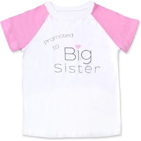 Promoted to Big Sister Shirt Toddler Girls Baby Announcement Tshirt 2T 3T 4T 5T
