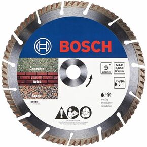 BOSCH DB944-9-Inch Segmented Diamond Blade - Ideal for Concrete, Brick, and Block Cutting