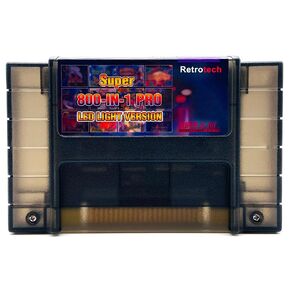 Retrotech Super 800 In 1 Multi Game Cartridge LED Version For Super Nintendo Game Console