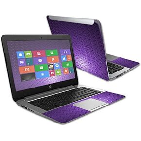 MightySkins Skin Compatible with HP Stream 14" (2015) Laptop Cover wrap Sticker Skins Purple Diamond Plate