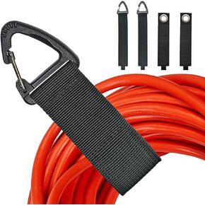 Extension Cord Holder(4 Pack), Extension Cord Organizer for Garage Storage and Organization, Heavy Duty Storage Straps for Hoses, Ropes, Cables and Tools, Design Patent