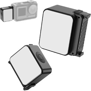 ULANZI LM18 Vlogging Light Mini LED Action Camera Video Light Magnetic Photography Fill Lighting for DJI Osmo Action 3/4 Camera Cage Accessories and Ulanzi PK-06 Pocket 3/4 Expansion Adapter