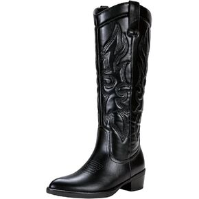 Vepose Women's 9810 Tall Cowboy Boots Knee High Cowgirl Boots for Women