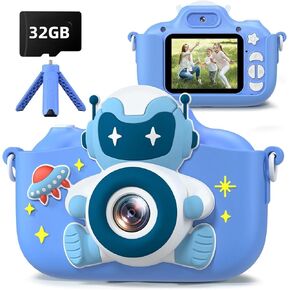 Kids Camera for 3-8 Years Old Toddlers Childrens Boys Girls Selfie Camera 20.0 MP HD 1080P IPS Screen Dual Digital Toy Camera for Kids Christmas Birthday Gifts